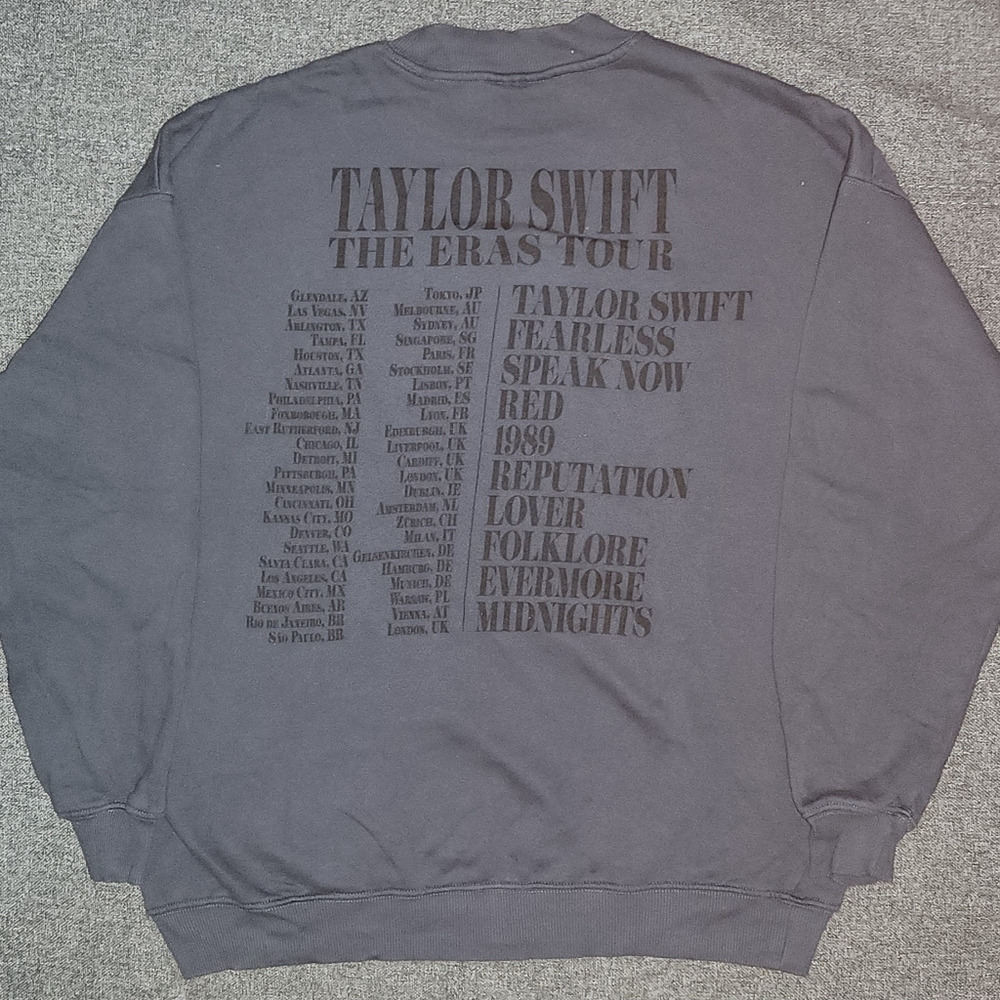 Taylor Swift Eras Tour Blue Crewneck Sweater International M